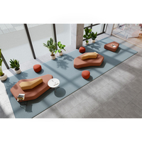 Ensemble de canapés modulaires élégants et modernes de qualité supérieure, couleur au choix, éponge haute densité, tissu PU pour hôtel, bureau, école