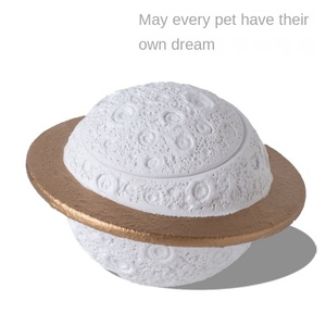 Urne moderne étanche à l'humidité pour animaux de compagnie pour chats et chiens Fournitures funéraires avec coupe planétaire en ciment scellé - Product Image 4