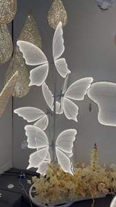 Alas de Tul con Forma de Trébol de Cuatro Hojas, Simulación de Mariposa Luminosa, Luces Decorativas de Alta Calidad para Bodas, Accesorios para Bodas, Lámparas. - Product Image 2