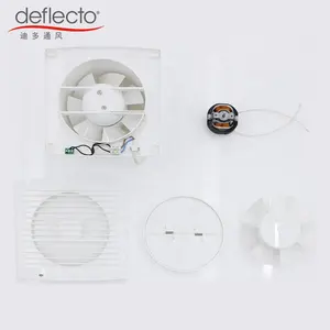 CE Ventilación Extractor de aire Baño 4 6 pulgadas ABS Plástico Blanco Cuadrado Cocina Extractor de aire 220V