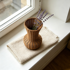 <span class=keywords><strong>Vase</strong></span> à fleurs en <span class=keywords><strong>rotin</strong></span> écologique, <span class=keywords><strong>vase</strong></span> en <span class=keywords><strong>rotin</strong></span> respirant et durable en plastique pour fleurs séchées et herbe de la <span class=keywords><strong>pampa</strong></span> - Product Image 6