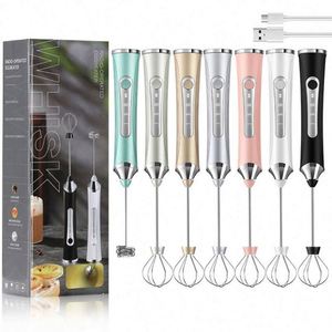 Wholesale Rechargeable Milk Frother 3 Speed Foam <b>Maker</b> With 2 Mixers Custom Logo - Product Image 2