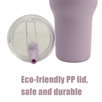 Mug de voyage isotherme personnalisé en acier inoxydable 304 de 40 oz avec poignée amovible et couvercle à paille pliable pour voiture et bureau – Vente en gros