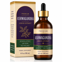 Complément d'Ashwagandha Haute Puissance en Gouttes 4 Fl oz Format Économique avec L-Théanine et Poivre Noir pour une Absorption Maximale ODM