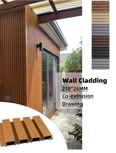 Tấm ốp tường ngoài trời chống ẩm cho sử dụng thương mại hiện đại WPC tường ốp cho trang trí bên ngoài - Product Image 2