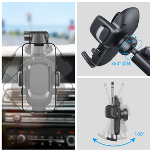 <b>Car</b> Phone <b>Holder</b> Suction <b>Cup</b> Windshield Mount Adjustable Dashboard Universal Fit Plastic Black - Product Image 2