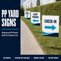 Panneaux de chantier en PP ondulé de 4 mm, impression personnalisée, directement de l'usine, pour les campagnes électorales et la publicité immobilière