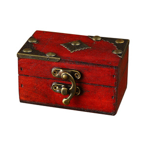 กล่องเก็บของไม้สไตล์เรโทร กล่องใส่เครื่องประดับหลากสี กล่องจัดระเบียบบนโต๊ะ ของตกแต่งบ้าน อุปกรณ์ประกอบฉากห้องหลบหนี - Product Image 5