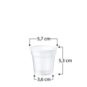 1000 monouso bicchieri di plastica 80ml trasparente/bianco polistirene ecologico per bevande al caffè - Product Image 2