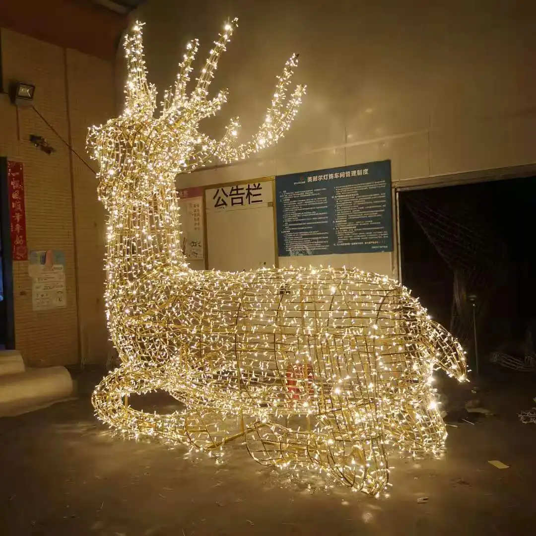 3D led motif light reindeer motif light cow design LED Christmas decoration light