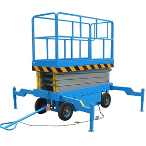 Plataforma de elevación de tijera móvil, elevador hidráulico pequeño de cuatro <span class=keywords><strong>ruedas</strong></span>, 9m - Product Image 1
