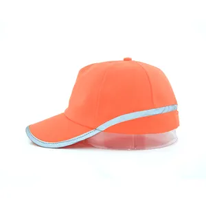 2020 Светоотражающие оранжевый защитный колпачок с серой окантовкой высокого качества со светоотражающими элементами безопасности бейсболка светоотражающий безопасный кепки