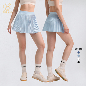 Rok tenis pinggang tinggi keluaran baru grosir celana pendek Yoga Khusus rok Golf olahraga lari Fitness dengan celana pendek 2 dalam 1 bawaan - Product Image 1