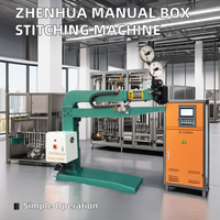ZHENHUA-GDJ Semi Automatique professionnel Boîte Fabrication Couture Agrafeuse Carton Agrafage Double Servo Moteur Stitcher Machine