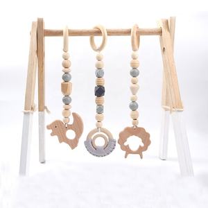 3pcs Baby Play Gym Stroller Rattle <strong>Toy</strong> Wooden <strong>Pram</strong> Infant <strong>Toys</strong> Activity Gym <strong>Hanging</strong> Grasping Teether Pendant <strong>Toy</strong> for Baby - Product Image 3