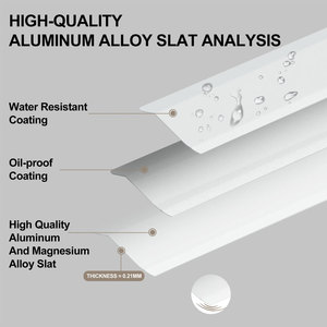 Volets de fenêtre sur mesure en alliage d'aluminium, style simple, pour fenêtres à persiennes - Product Image 5