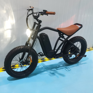 Bicicleta de Montaña Vintage con Suspensión Completa y Neumáticos Anchos, 20 Pulgadas, Bicicleta Eléctrica Todoterreno con Batería de Litio en el Buje Trasero de 48V, Fat Boy Ma - Product Image 2