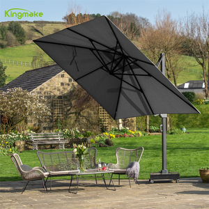 Parasol de jardin personnalisé en aluminium pour la pluie avec led Grand porte-à-faux droit pour l'extérieur - Product Image 4