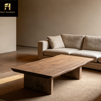 Table basse en bois japonaise WabiSabi de haute qualité, style nordique moderne et simple, longue table à thé pour salle de thé Zen
