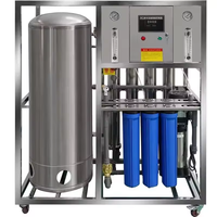 Sistema de Filtro de Agua por Ósmosis Inversa Comercial de 250 LPH, Filtro de Agua por Ósmosis Inversa, Purificador RO con Tanque de Agua Pura