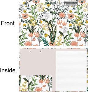 Tùy Chỉnh 12.8X9.2Inch Clipboard <span class=keywords><strong>Folio</strong></span> Với Notepad Lót Có Thể Nạp Lại, Túi Lưu Trữ Bên Trong, <span class=keywords><strong>Folio</strong></span> Pad Chuyên Nghiệp Dễ Thương - Product Image 2