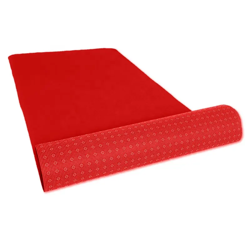 Sản xuất tại Trung Quốc 100% polyester thảm đỏ với Non-Slip dots cưới thảm đỏ