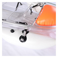 Bateau de kayak transparent en PVC pour le commerce international, idéal pour la photographie de mariage, modèle populaire, monoplace ou biplace, portable pour la plage et la dérive
