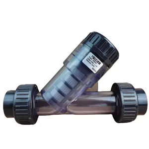 AMBOHR Filter 3/4'' Hairtrap Transparent PVC Plastic Corrosion-resistant Y-type Water Filter For Bathtub