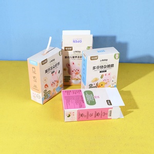 Paquet de boîtes en carton blanc imprimé avec logo personnalisé en impression de boîtes enfants boulangerie crumble biscuit déchirure bande de boîtes - Product Image 1