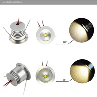 Lampe LED de plafond avec affichage LED, 1W, 12v dc, indice d'étanchéité IP65, Mini Spot de meuble
