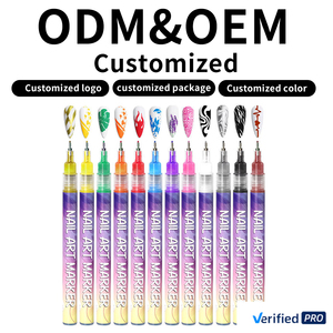 Giorgione 12 <strong>Colors</strong> <strong>Nail</strong> Art Marker Set Water Based Quick Dry <strong>Nail</strong> Painting Pens For DIY Manicure Design - Product Image 3