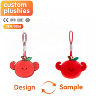 Porte-clés en peluche mignon en forme de fruits (banane, pomme, avocat) – Vente en gros, fabricant personnalisé, breloque de sac, cadeaux pour enfants