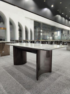 Mesa de comedor de mármol blanco Calacatta ovalada personalizada, muebles de piedra de lujo para casas, hoteles, diseño de mármol elegante Premium - Product Image 4