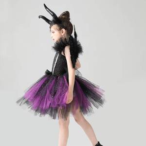 Disfraz de Bruja de Halloween de Alta Calidad para Niñas, Vestido Tutú de Demonio para Actuaciones, Carnaval, Fiestas, Disfraces de Personajes de TV para Princesas - Product Image 3