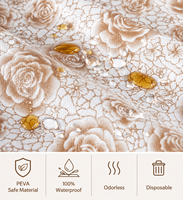Nappe jetable classique à motif floral en PEVA imperméable, idéale pour les fêtes quotidiennes, mariages, anniversaires, événements – Vente directe usine OEM