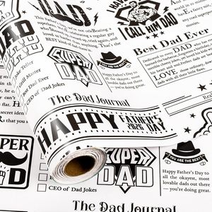 Rollo de Papel de Regalo Personalizado de 80 Gramos con Logotipo e Imagen Impresos, Papel de Embalaje para Regalos del Día del Padre - Product Image 2