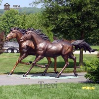 Escultura de Caballo de Bronce de Tamaño Real, Estatua Ecuestre Personalizada para Hipódromo, Rancho, Jardín, Exterior, Fabricante Mayorista