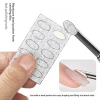 Pousse-cuticules en acier inoxydable pour soins des ongles, style russe, double tête, design fer à cheval, grand bord biseauté, prétraitement des cuticules