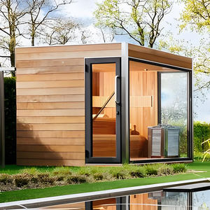 Sauna Esterna Tradizionale di Lusso in Legno Massiccio con Infrarossi 6kw per 2 3 4 6 Persone per Uso Invernale - Product Image 3