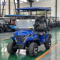 Voiturette de golf électrique homologuée pour la route, 4 places, avec pare-brise, ceintures de sécurité, éclairage LED, batterie au lithium, vente en gros