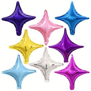 Ballons en feuille d'aluminium en forme d'étoile à quatre branches de 26 pouces et petits ballons étoiles de 10 pouces pour les décorations de fête d'anniversaire et de salle de mariage - Product Image 4