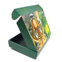 Boîtes d'expédition rigides de luxe auto-érectables en matériaux recyclés, avec lamination mate, couleur personnalisée, pour chapeaux et vêtements, vert