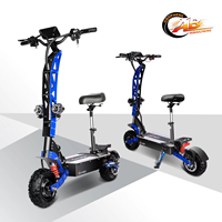 Trottinette pliable en alliage d'aluminium à double motorisation haute vitesse, moteur 60V 6000W, batterie au lithium, 100 km/h, pneu 11 pouces, adulte, 150 kg, roue avant
