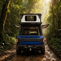 Coque de camping rigide et élégante Huntoo pour pick-up, auvent pliable aérodynamique pour Ford F-150, RAM 1500, Tundra