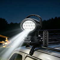 Projecteur LED sans fil 7 pouces 12V 50W avec télécommande, rotation à 360 degrés, pour usage marin, tout-terrain, camion et bateau