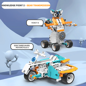 ألعاب للأطفال للبيع بالجملة بتحكم عن بعد إصدار صوتي 18 في 1 روبوت قابل للبرمجة يعمل بالتحكم عن بعد لبناء السيارات - Product Image 6