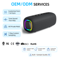Enceinte Bluetooth Classique d'Extérieur Étanche avec Basses Puissantes, Haut-parleur Portable sans Fil IPX5 en Tissu