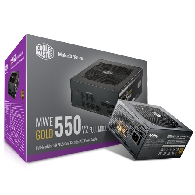 CoolerMaster MWE550 V2 550W Gold-Rated All Module Power Cooler Active PFC 80 Plus Desktop Computer Power Supply 650W 700W Stock