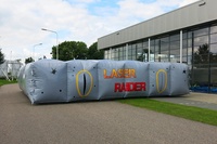 Dôme de combat gonflable interactif extérieur, arène d'étiquette laser, labyrinthe laser, tente armée pour jeux de balles de peinture