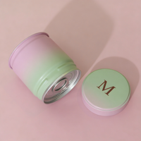 Vente en gros de couvercles à vis ronds en métal étamé pour poudre de matcha ou de café imprimée de 30 à 50 g, couvercle hermétique pour l'emballage et le stockage des aliments